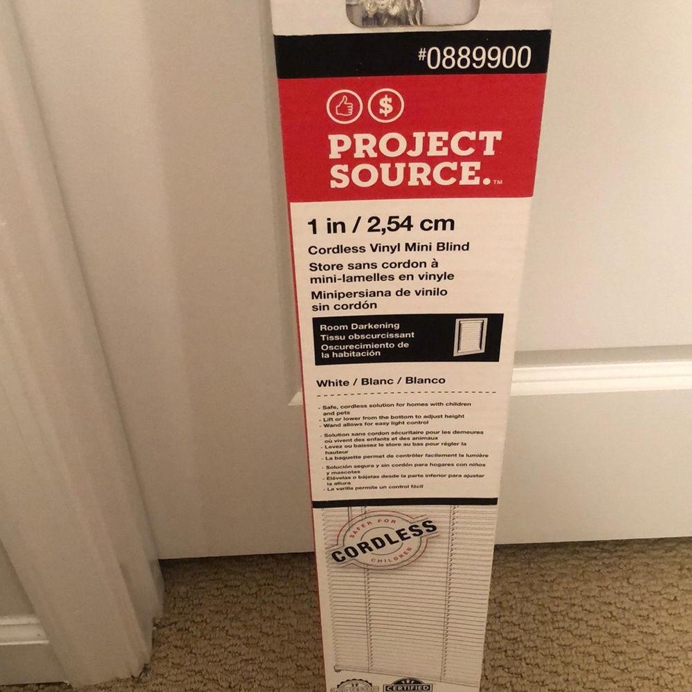 New Cordless Vinyl Mini Blind